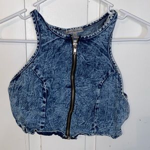 Denim crop top